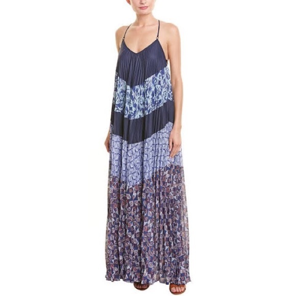 bcbg abee pleated maxi dress
